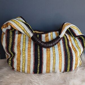 Anthropologie JASPER& JERRA chunky  Stripe Hobo Bag